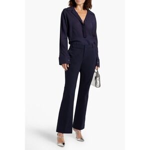 NWT‎ Vince Stretch-cotton bootcut pants Navy Sz 10 $345